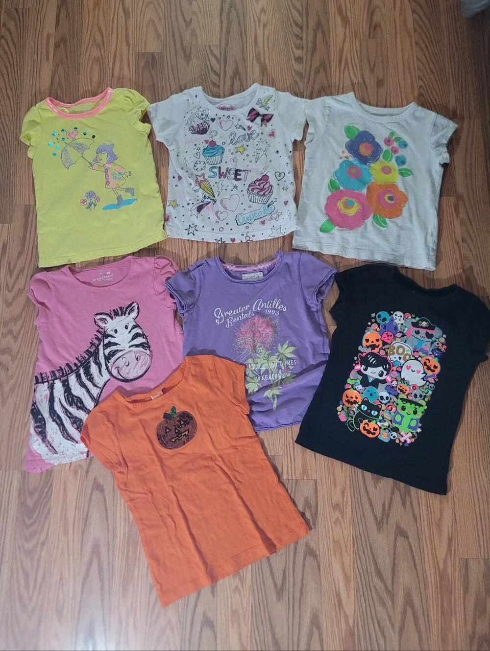 Assorted Girls' Short-Sleeve Tops - Sizes 4, 4t, Or 4/5 - Picture 2 of 4